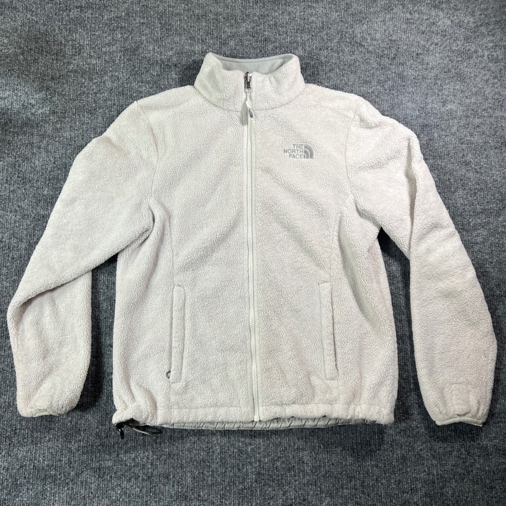 The North Face Osito Fleece Jacket Womens Small Cream White Full Zip Soft Warm